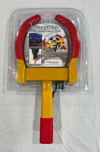 VaygWay Heavy Duty Anti-Theft Wheel Lock Clamp Security Boot Tire Claw - NIP