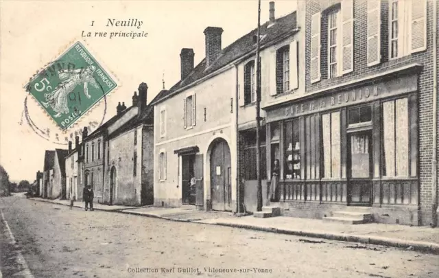 Cpa 89 Neuilly La Rue Principale