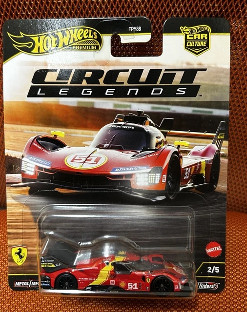 Hot Wheels Ferrari 499P Chase Negro - Edición Premium Circuit