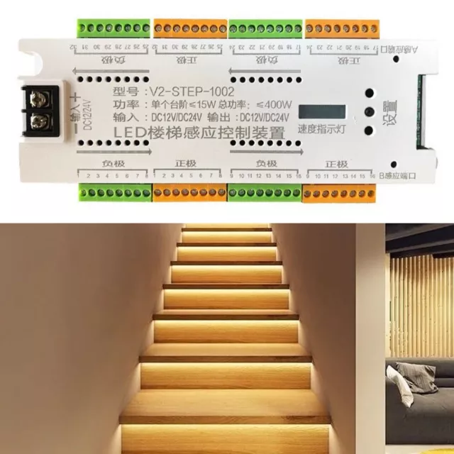 Safe and Convenient Stair Light Controller Kit with 32 Channel Control