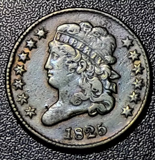 1825 Classic Head Half Cent - Low 63,000 Mintage  #DTN15