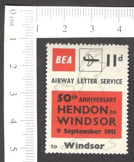 AVIATION - GB BEA 11d Airway Letter Service stamp MNH