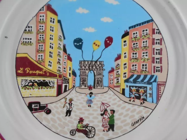 (555) Assiette Faïence / Céramique Le Fouquet's Italie San Marciano Graffin