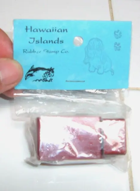 MADE in HAWAII SEALED 2 RUBBER INK-STAMP of DOG & DOUBLE PAW DESIGN/IMAGE #1