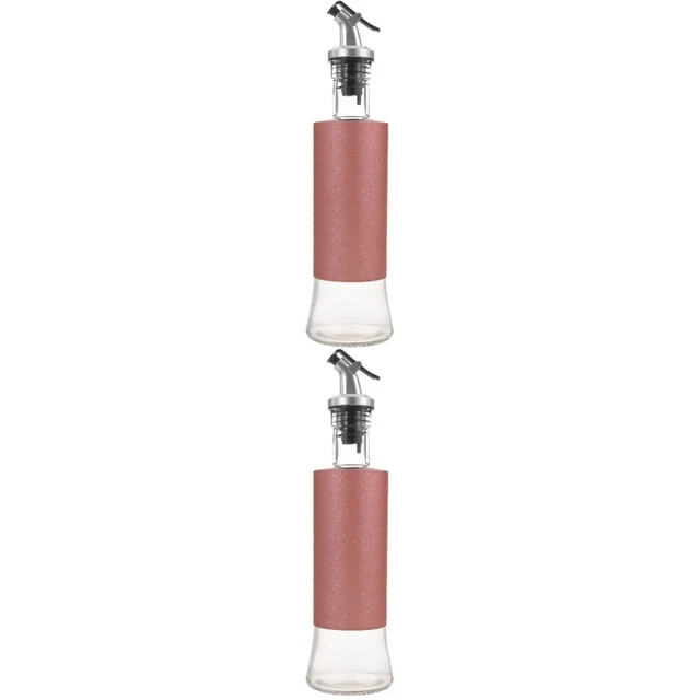 2 juegos de botellas sencillas de jarabe para cocina dispensador de vinagre transparente para el hogar cocina aceite