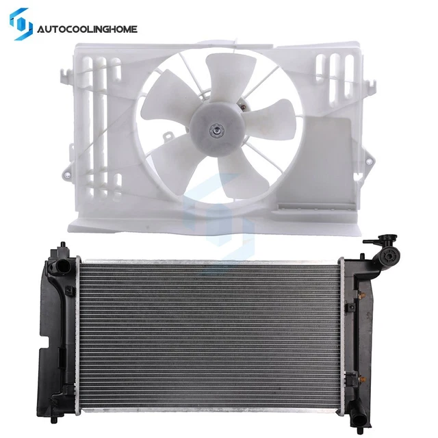 Radiator & Cooling Fan Assembly Kit For 2003-2008 Toyota Corolla Pontiac Vibe