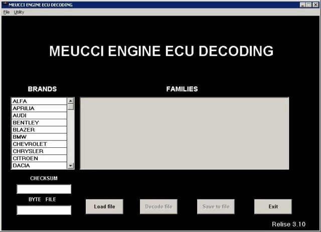 New SW Meucci per scodifica centraline