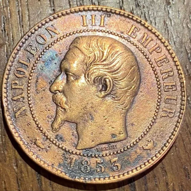 Pièce De 10 Centimes Napoléon Iii 1853 W (1144)