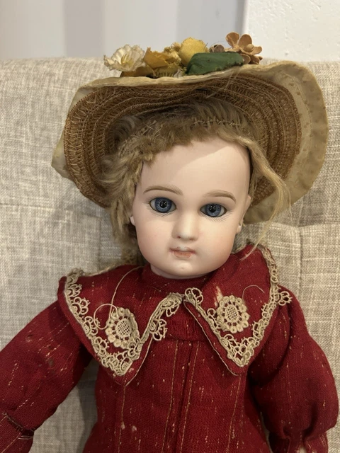 Beau Chapeau Ancien XIX Poupée Ancienne Jumeau, Bru, Steiner