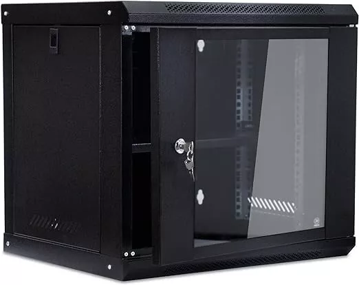 17.7 inch Deep Server 9U Wall Mount Rack Network Cabinet 19 in IT Network Rack