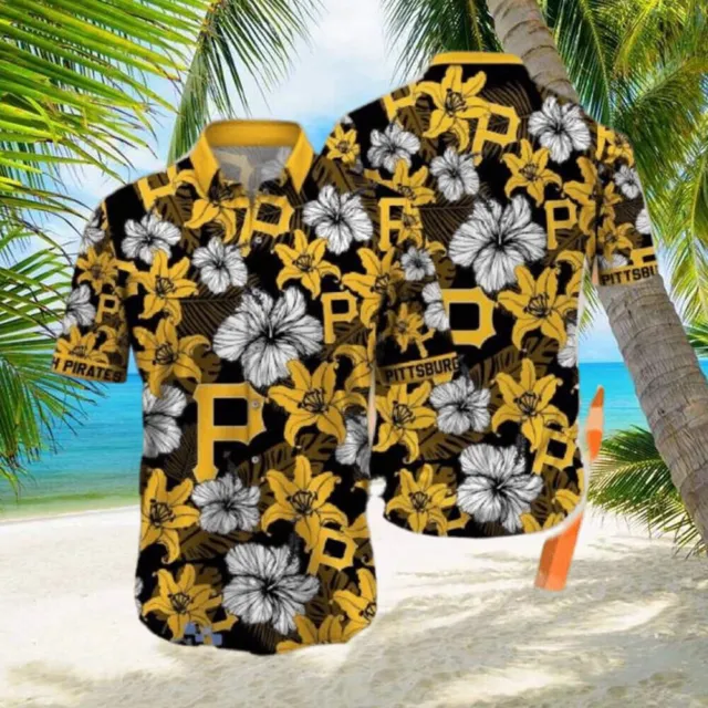Trending Pittsburgh Pirates Tropical Hibiscus Hawaiian Shirt Sports Aloha Shirt