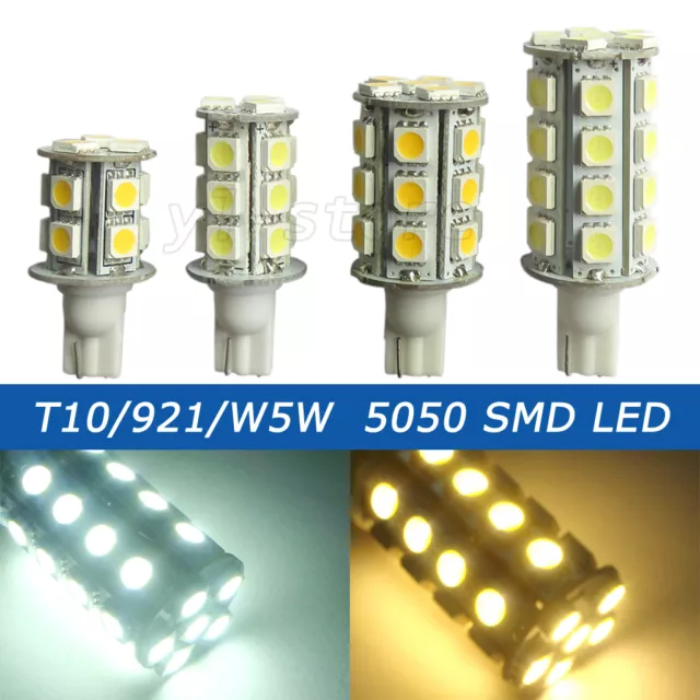 1x/10x T10/W5W/921 13/18/24/30 5050 SMD LED Light Bulb 12V/DC12-24V Lamp