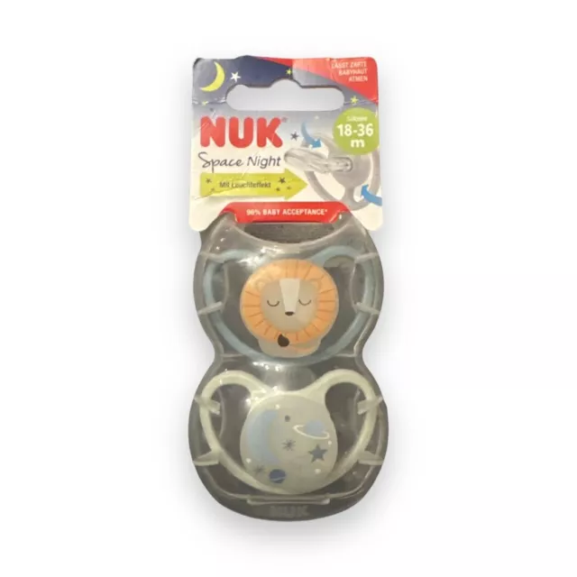 NUK Babyschnuller Space Night 18-36 Monate, 2 St