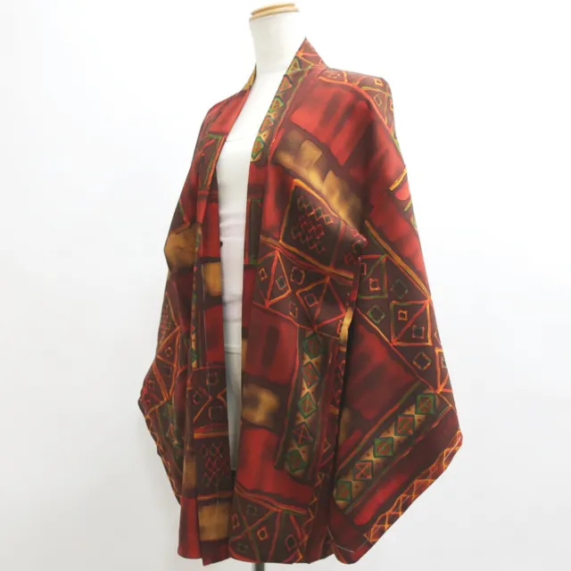 9024D1 Silk Vintage Japanese Kimono Haori Jacket Abstract art