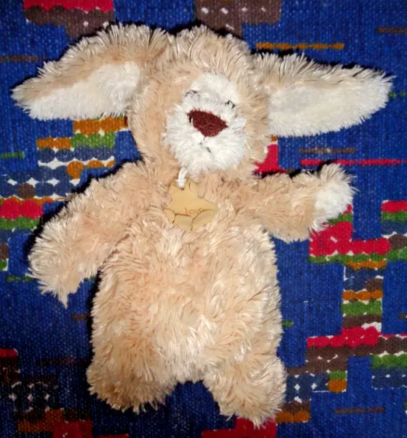 Bb / Doudou Peluche Histoire D'ours Lapin Fourrure Beige Blanc 23 Cm Ttbe