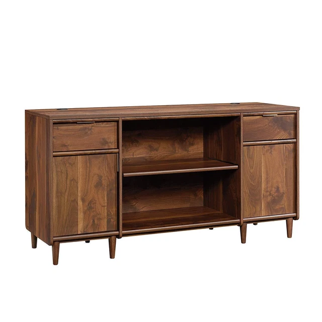 Sauder Clifford Place Credenza, Grand Walnut Finish