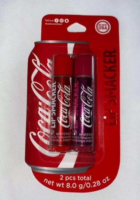 Coca Cola Lip Smackers Chap Stick Balm 2pk Original And Cherry Cola New