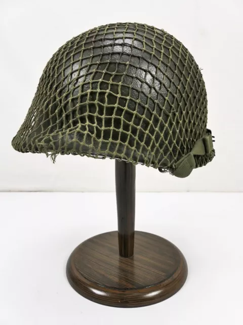 US M1 Stahlhelm WW2 / Vietnam mit Liner und Helmnetz Kriegsproduktion