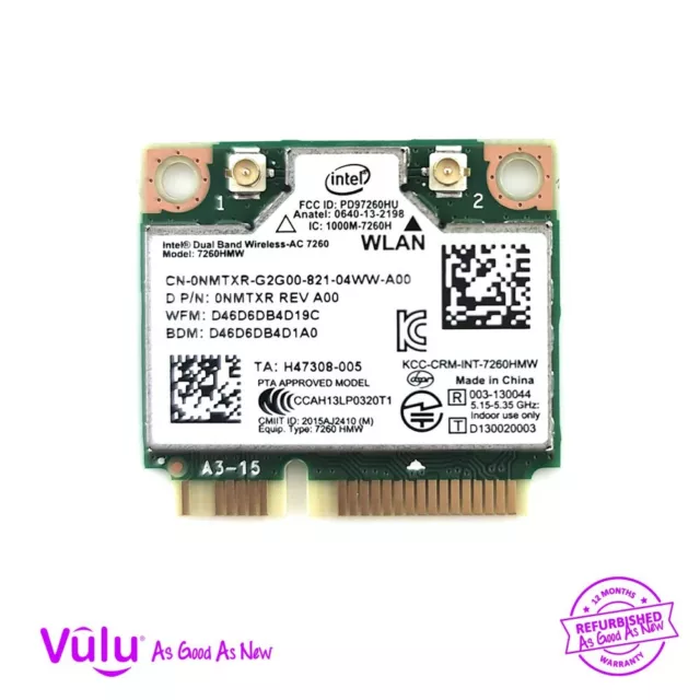 Intel Dual Band Wireless - AC 7260 7260HMW WIFI Card Mini PCI-E 867Mbps + BT 4.0