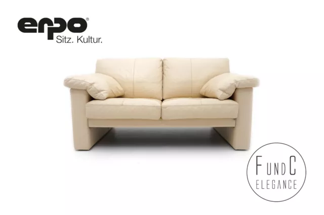 Erpo CL 300 Couch Sofa Zweisitzer Leder beige creme Klassiker