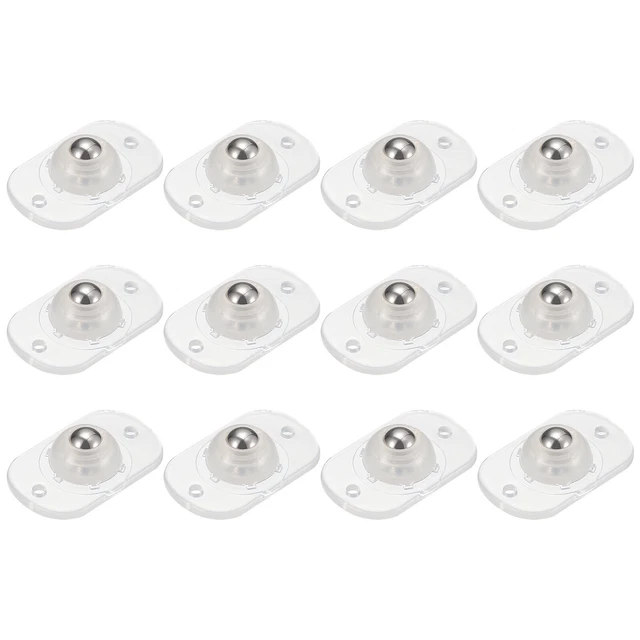 Self Adhesive Caster Wheels, (12 / Clear) Mini Swivel Paste Universal Pulley