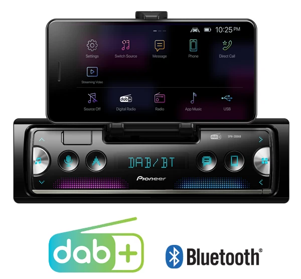 PIONEER SPH20DAB SMARTPHONE Receiver Car Stereo DAB, USB, Bluetooth, Spotify £159.00 PicClick UK