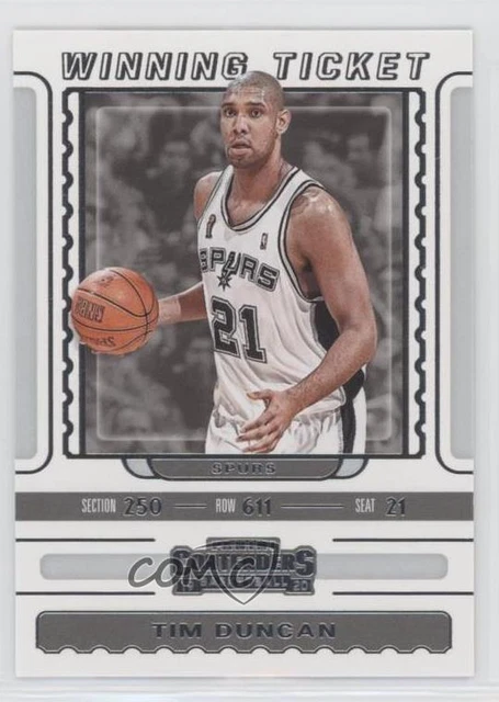 2019-20 Panini Contenders Winning Ticket Tim Duncan #23 HOF