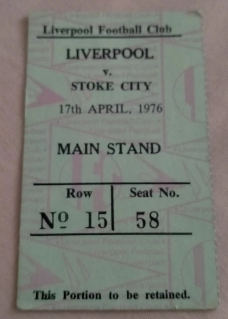 Ticket FA Cup Stoke City Vs Liverpool – 1988, Plié, Envoi Gratuit !