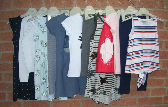 NEXT FAT FACE ELLE etc Girls Summer Bundle Tops Shorts Dress Skirt Age 4-5 110cm