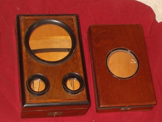Graphoscope pliant. Loupe visionneuse pour vue mono. Circa 1880