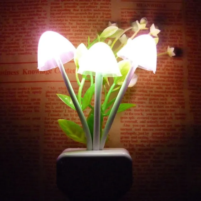 Bedside Lilac Living Room Led Light Night Light Wall Light Mushroom Lamp