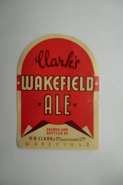 Clarks Wakefield Ale Brauerei Bierflasche Etikett