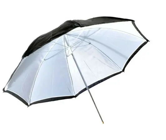 Paraguas de estudio plateado de 40 pulgadas 90 cm brolly reflectante luz difusa translúcida