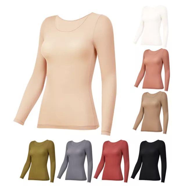 Woman Sheer Long Sleeve Shirt See-through Baselayer Thermal Tops Undershirts