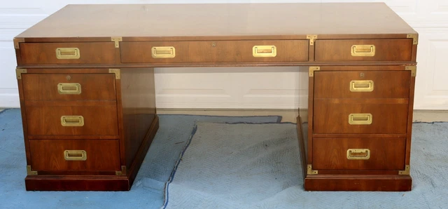 Henredon Campaign Executives Large Desk