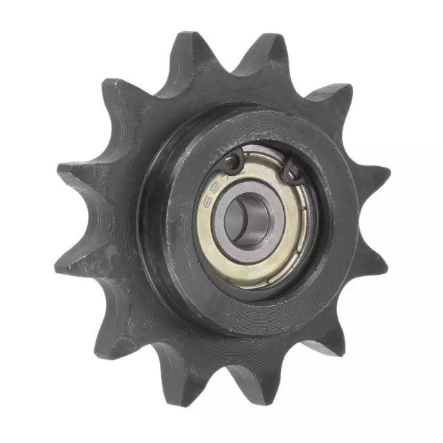 Idler Sprocket, 7mm Bore 1/2" Pitch 12 Tooth, Carbon Steel with 2 Insert Bearing