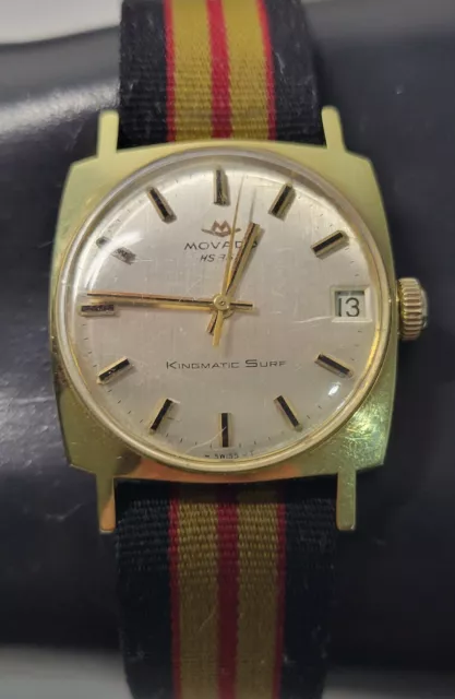 1950's Movado HS360 Kingsmatic Surf 28 Jewels Swiss Automatic Men's Watch