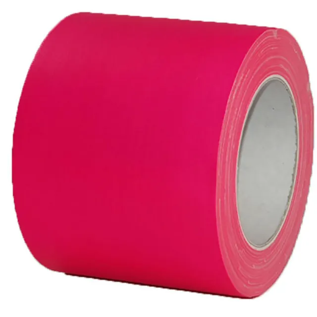 NEON Gaffa Tape Klebeband Pink UV-aktiv 100mm x 25m Gewebeband Panzertape