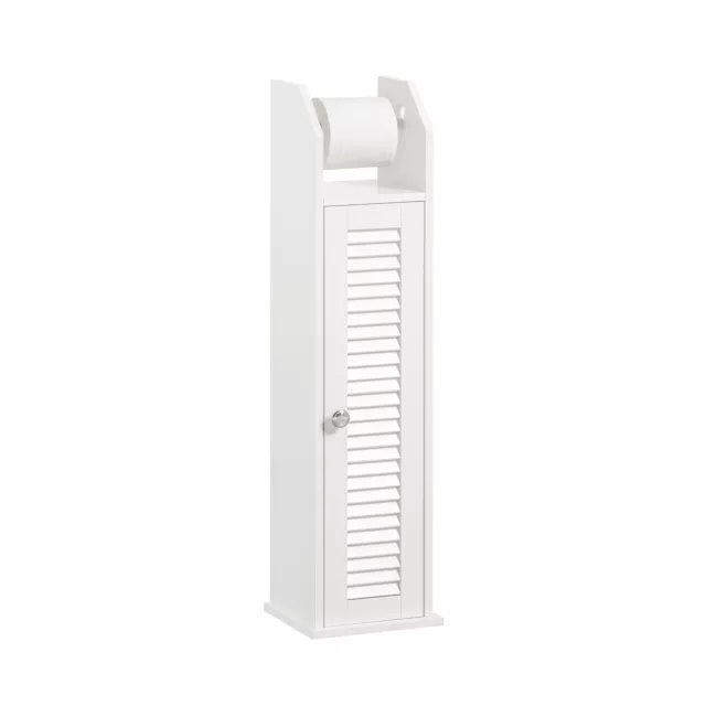 SoBuy Freistehend Toilettenrollenhalter Toilettenschrank Badschrank BZR49-W