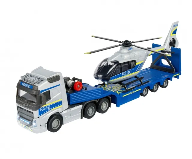 Majorette Spielzeug Auto Volvo Truck +  Airbus Police Helicopter Neu