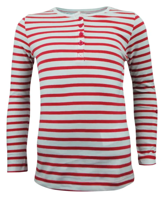 Girls Sfera Long Sleeve T-Shirt Top Red White Stripes Age 6 to 14 Years