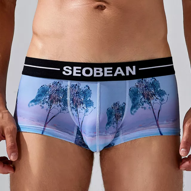 Seobean 2024 Verano Nuevo Para Hombre Sexy Colorido Calzoncillo Boxer Ropa Interior