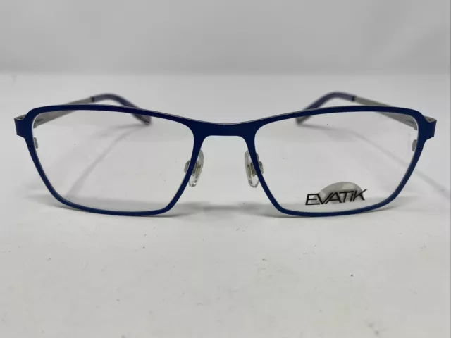 Evatik 9167 COL.948 57-18-145 Navy/Silver Full Rim Metal Eyeglasses Frame CL91