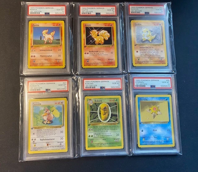Pokemon Base Set 1st Edition PSA 10 Sammlung