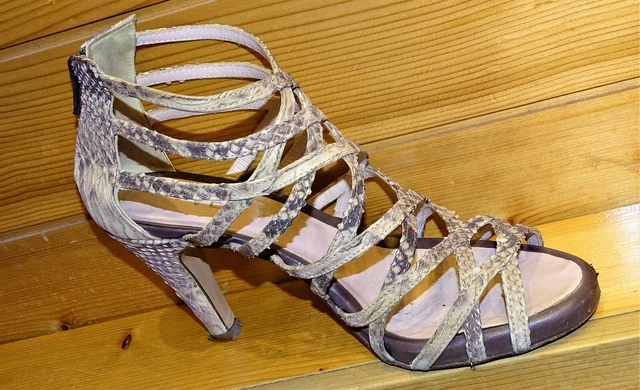 Escarpins entrelacs de brides serpent python VENISE COLLECTION 37