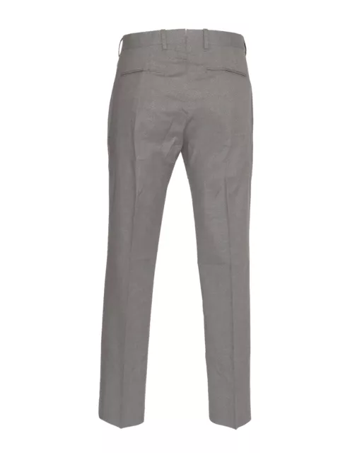 NWT ENTRE AMIS PANTS stretch cotton trousers grey luxury Italy us 33 2