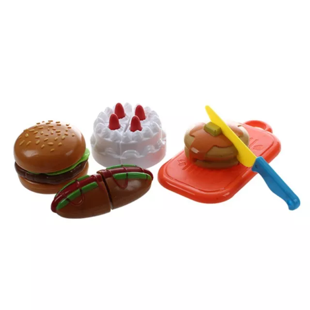 Plastic Cutting Birtay Party Cake Hamburg Slice Baby Kitchen Food Pretend4750