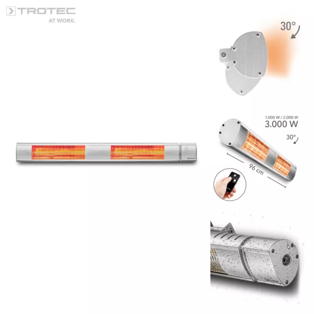 TROTEC Infrarot Heizstrahler IR 3050 | Infrarotstrahler | Terrassenheizer Heizer