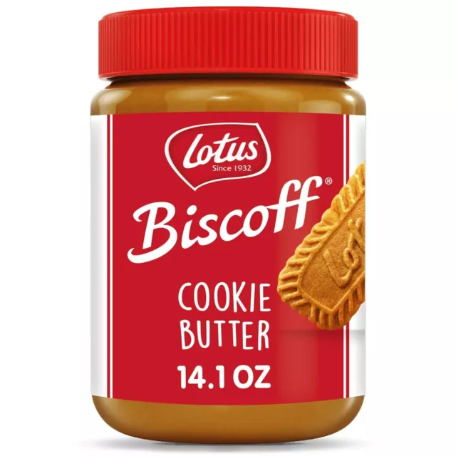 Biscoff Cookie Butter, Lotus Creamy Nut-Free Spread, 14.1 oz Jar Free Shipping..