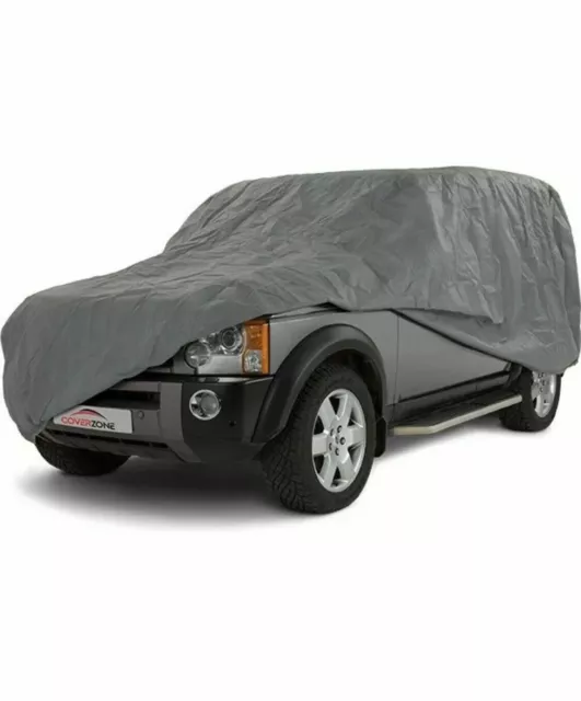 Waterproof Car Cover 2 Layer Heavy Duty Cotton Lined UV Protection - Size 4X4